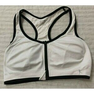 DANSKIN WOMENS WIRE FREE FULL ZIP BRA SIZE M